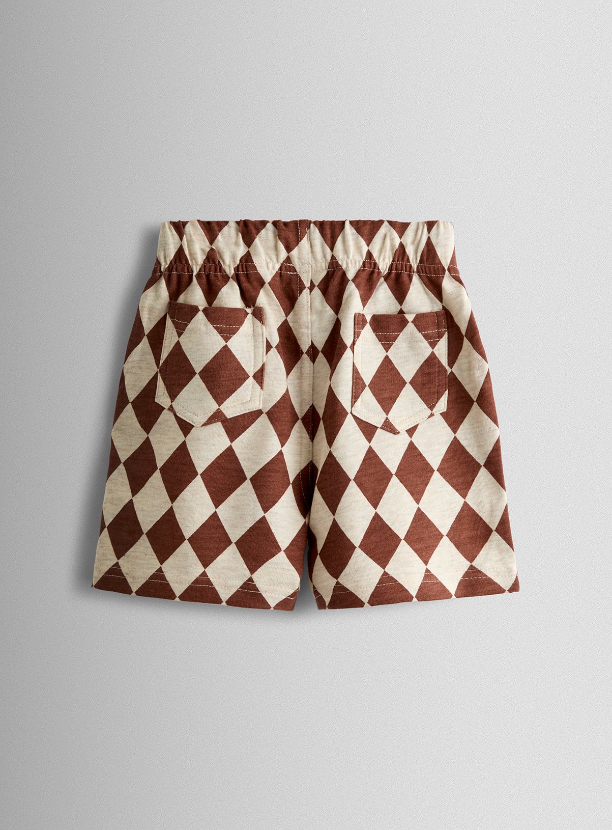 JOJO MAMAN BÉBÉ 2 Pack Checkerboard & Plain Shorts 2-3 Years - Image 3 thumbnail